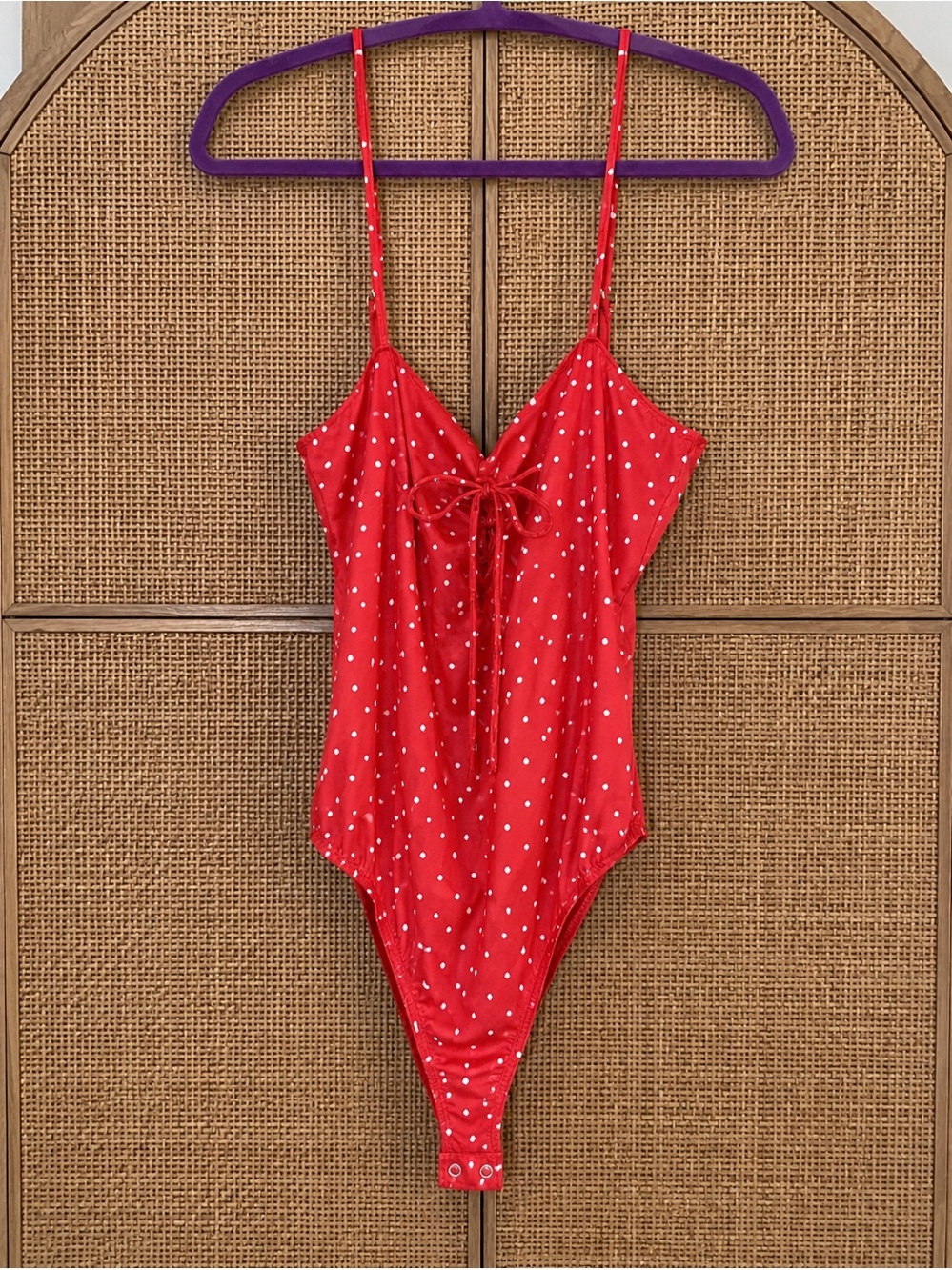 Zara Red Polka Dot Bodysuit